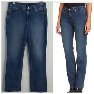 NYDJ blue Mid Rise straight jeans 10